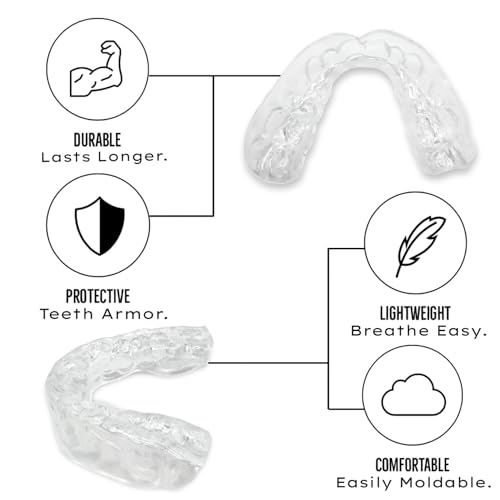 Zero-G Sports Mouthguard Clear 1-Pack - Adult Size - Boil & Bite - Basketball, Football, Soccer, Baseball, Hockey, Lacrosse - color: Clear
