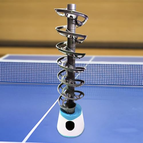 kowaku Table Tennis Robot Portable Table Tennis Equipment Launcher Automatic Table Tennis Serve Machine for Beginners Training - size: Holds 50 Balls