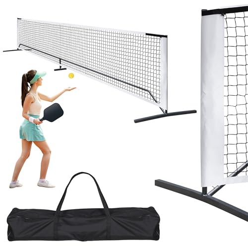F2C Portable 22FT Pickleball Net Set Regulation Size Soccer Tennis Net with Court Markers,Game Set System with Metal Frame Stand and Carrying Bag - style: Pickleball Net