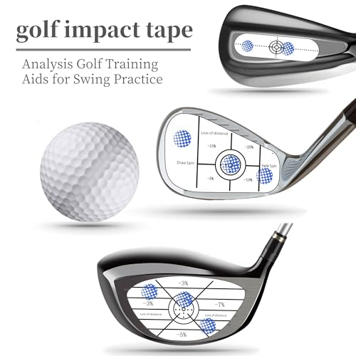 Lihengkong Golf Impact Tape Labels 180 PCS Golf Impact Stickers for Swing Training Improve Golf Swing Accuracy Distance Sticky Golf Pro Club Sweet Spot Consistency Analysis