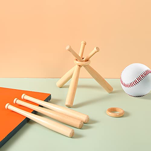 Mudder 20 Pack Baseball Stand Baseball Holders Balls Display Wooden Display Stand Holder Centerpieces for Tables for Sports Lover (Light Brown) - color: Light Brown