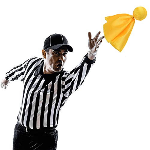 FEPITO Yellow Penalty Flag Football Flags Sports Tossing Flags Set for Party