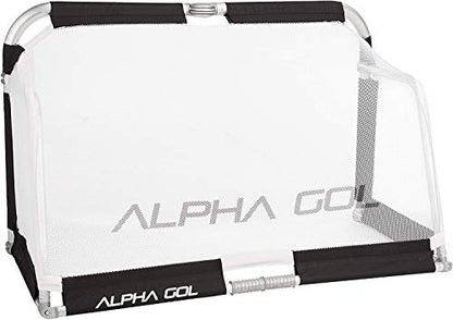 Alpha Goal - The Original All Aluminum Folding Goal with Carry Bag. Pro Grade Quick Folding Aluminum Folding Goal Bag inlcluded. Sizes 4'x2.5', 5'x3', 6'x4'. - color: Black, size: 5x3