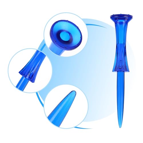 Golf Tees 3-1/4’’ 50 Count Plastic Golf Tees Reduced Friction & Side Spin Professional Unbreakable Golf Tees Durability and Stability Golf Tee - color: Blue