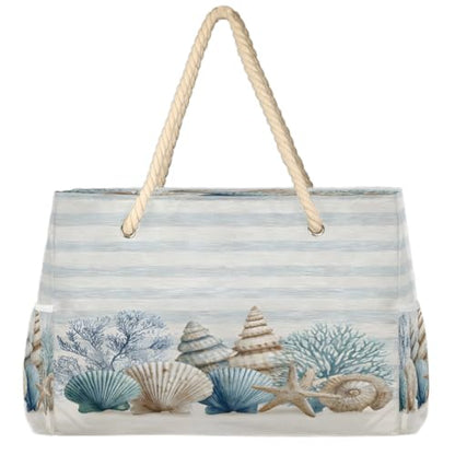 Beach Bag Waterproof Sand-proof Canvas Tote Lightweight Shoulder Bag Suitable for Family outdoor travel - color: C7