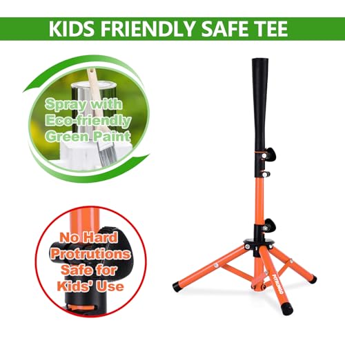 Baseball Softball Tee for Kids Toddles Youth Batting Hitting Tee T Ball Set Stand for Baseball Trainer Easy Adjustable Height 20.5''-29.5''Portable w/Carry Bag for Indoor Outdoor