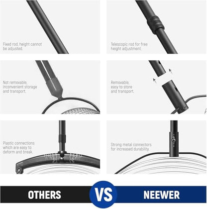 NEEWER Tennis Ball Pickleball Collector Roller, No Bending Over Quick Rolling Picker for Up to 40 Tennis Balls