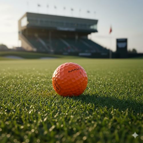 Maxfli StraightFli Golf Balls – Matte Orange (1 Pack of 12 Balls) | Low Spin Distance for Straighter Shots | Soft Feel, Durable Ionomer Cover | Ideal for Beginners & Recreational Golfers