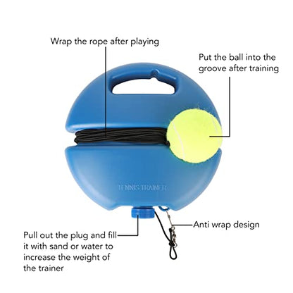 Self Tennis Trainer Portable Self Pracitce Tennis Training Tool Single Tennis Trainer for Beginners