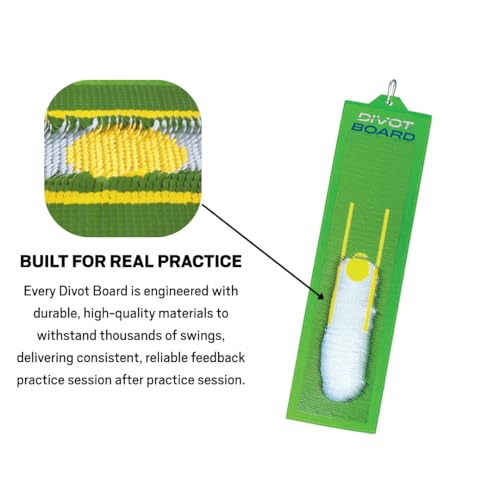 Divot Board Golf Training Aid – Instant Feedback for Swing Path, Low Point & Impact | Improve Ball Striking Indoors or Outdoors | Golf Swing Trainer for Home Practice & Consistent Contact