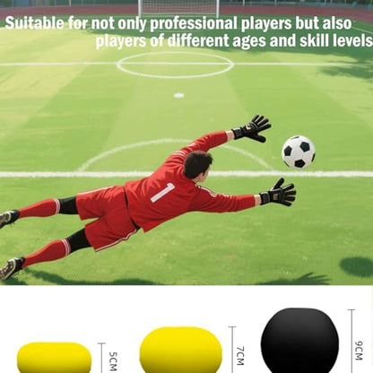 Jecarden Pro GK Single Line Deflector Soccer Goalkeeper Trainer 9ft Goalkeeper Deflection Equipment Soccer Training Equipment for Reflex & Agility Training with 25 pcs Soccer Cones, 2 pcs Water Bags
