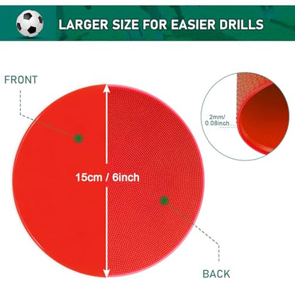 60 Pcs Poly Vinyl Spot Markers Rubber Floor Dots Non Slip Agility Markers Flat Field Cones for PE Gym Classes, Classroom Activities and Games, Soccer Basketball Sports Speed Agility Training