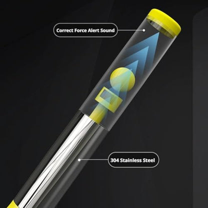 Badminton Power Trainer with Magnetic Resistance, 11.8" Swing Trainer Sound Feedback for Smash Technique, Real Racket Handle Feel for Wrist Arm Strength Training Fitness Professional Players - color: Yellow