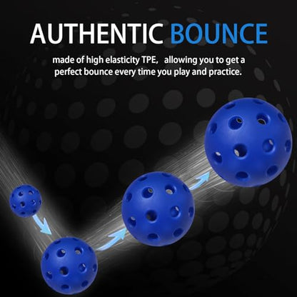 Pickleball Balls Outdoor 40 Holes - Durable High Bounce USAPA Approved - True Flight Tournament Pickleballs - 4/6/12 Pack - Accessories for Training & Competitive Play