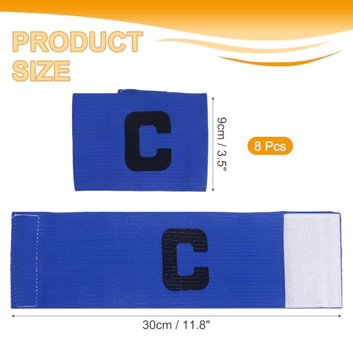 MECCANIXITY Soccer Captain Armband, Captain Arm Bands for Soccer Elastic Captain C Arm Band Sports Captain Armband for Football Team Training Youth & Adult - color: Blue