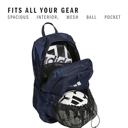 adidas Stadium 4 Soccer Backpack – Team Sports Bag with Ball Pocket, 36L - color: Navy Blue 2/4.0
