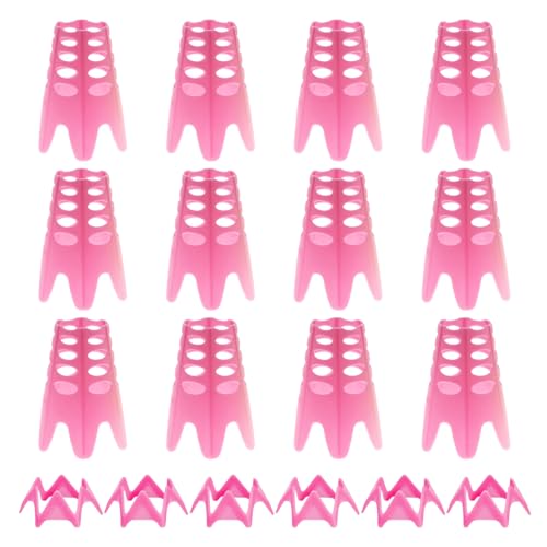 Golf Simulator Tees, Plastic Indoor Golf Mat Tees Practice Turf and Driving Range Winter Golf Tees (18 Pcs) - color: Pink