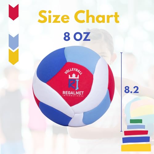 Indoor Volleyball – Super Soft, Pain-Free Play – Kids Indoor Volleyball Ball with Realistic Feel & Bounce – No-Sting Volleyball for Kids Indoor Practice