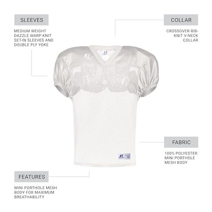 Russell Athletic Boys Youth Stock Practice Jersey - color: White, size: X-Large
