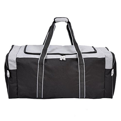 Jetstream Heavy Duty Multi Pocket Durable Sports Gym Equipment Travel Duffel Bag - color: XL 36" Grey, size: 36IN
