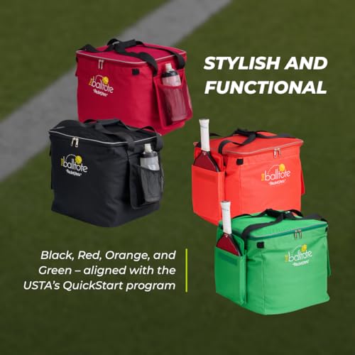 Racket Pets The Ball Tote - Replacement Bag for Tennis and Pickleball Pro Teaching Cart Hopper, Large Tote Bag For 150 Tennis Balls or 100 Pickleballs, Frame Not Included - color: Green