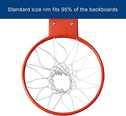 Professional 180º Heavy Duty Breakaway Basketball Rim，18 inch Single Spring Flex Rim Goal Replacement fit Indoor and Outdoor Backboard - color: 3-Triple Spring