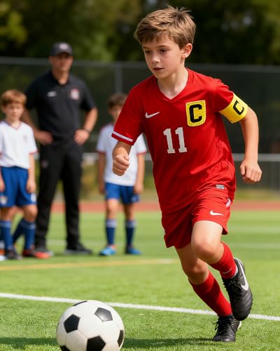 Captain's Armband Soccer Football Rugby Captain Armbands for Youth and Adult,Anti-Drop Design - Pack of 6 - color: 6 Yellow