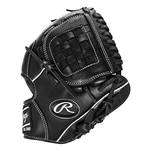 Rawlings Gamer Contour Series Utility Baseball Glove | Youth | Travel | Infield | Outfield | First Base | Black | Right Hand Thrower | Left Hand Thrower - size: 10"