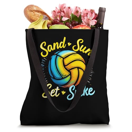 Sand Sun Set Spike Volleyball Tote Bag