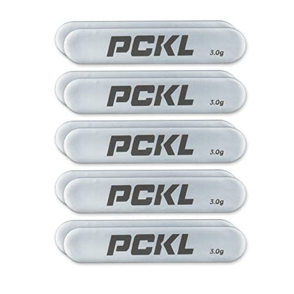 PCKL Pickleball Paddle Lead Tape Strip Weights | 10 Pre Cut 3g Strips for Improved Power, Spin, Sweet-Spot, and Head Weight