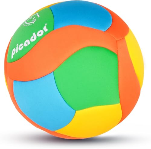 Soft Indoor Volleyball for Kids – Silent Safe Training Ball with Pump – Won’t Hurt Hands or Walls – Bright 4-Color for Ages 7-12