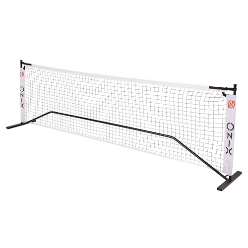 ONIX Pickleball 2-in-1 Regulation-Size Portable Net and Practice Net Set Includes Carrying Case with Wheels