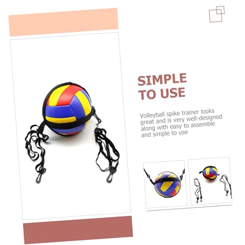 Happyyami Indoor Volleyball Spike Trainer Strap for Jumping and Hitting Practice Wear-Resistant Nylon Volleyball Training Equipment for Skill Improvement and Technique Enhancement