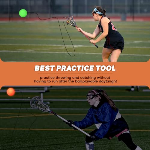 Lacrosse Rebounder, Lacrosse Training Equipment Fits All Sticks, Ideal Lacrosse Gifts for Boys&Girls, Perfect Training Gear for Beginners (2 Ball)
