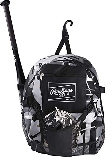 Rawlings | REMIX Backpack Equipment Bag | T-Ball & Youth Baseball / Softball | Black - color: Black, size: Youth