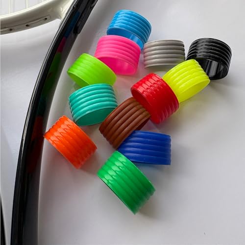 12 Colors Silicone Tennis Racket Handle Grip Ring