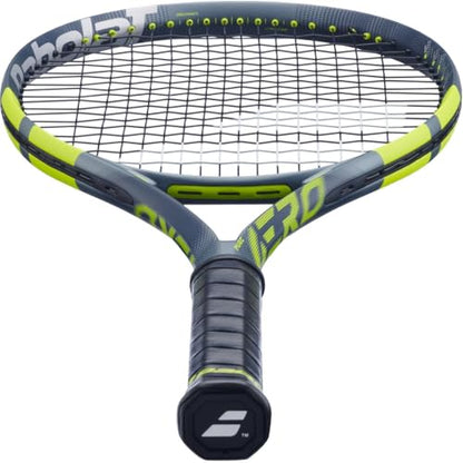 Babolat Pure Aero Tennis Racquet – 9th Gen - Strung with 16g Babolat Syn Gut at Mid-Range Tension - size: 4 1/8" Grip, style: White String