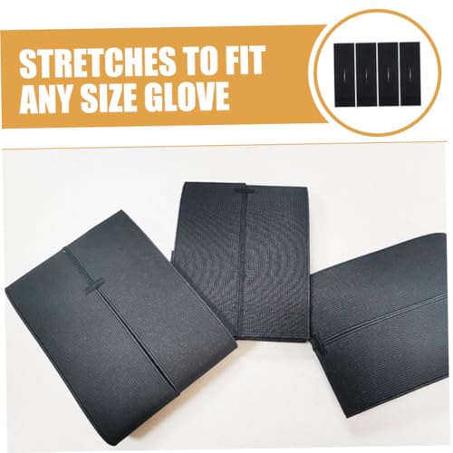 GANAZONO 4pcs Baseball Glove Strap Gloves Wrapping Band Replacement Strap Handed Safety Gloves Baseball Glove Band Glove Fixing Wraps Straps Baseball Catcher Strap Guard Polyester Black