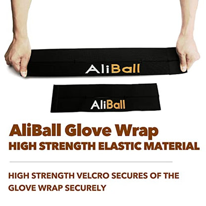 AliBall Baseball Glove Wrap, Softball and Baseball Glove Strap, Replace of Using Steam, Hot Water Break-in, Quickly Keep The Pocket Formed, Easy Quick to Put On and Take Off, Fit All Gloves - color: Blcak