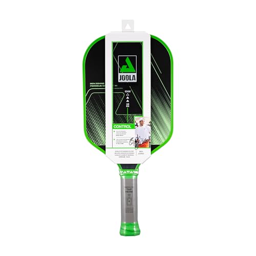 JOOLA Ben Johns CAS 16mm Carbon Fiber Pickleball Paddle - CAS Surface Tech - Control & Power Paddle - USAP Approved - Aero Curve - Feel-Tec Pure Grip - NFC Chip - color: Jolt Green, size: Perseus