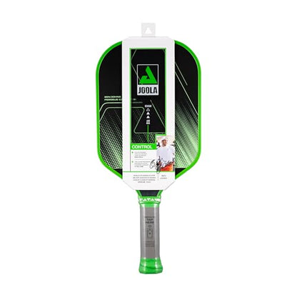 JOOLA Ben Johns CAS 16mm Carbon Fiber Pickleball Paddle - CAS Surface Tech - Control & Power Paddle - USAP Approved - Aero Curve - Feel-Tec Pure Grip - NFC Chip - color: Jolt Green, size: Perseus