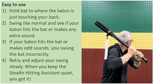 Baseball Softball Bat Swing Trainer Aid – Patented Training Equipment Train Adults Men Women Youth Kids Girls Rope Strap