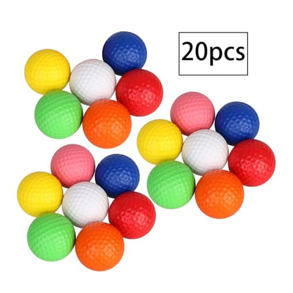 Oyolan 20pcs Indoor Golf Beginner Balls: Ultra-Soft Sponge Foam & PU Practice Balls