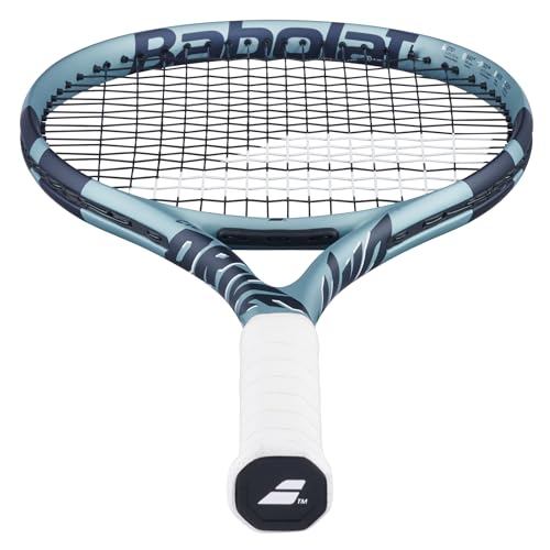 Babolat Evo Drive 2nd Gen Tennis Racquet Strung with 16g Syn Gut at Mid-Range Tension - color: White String, size: 4 1/8" Grip