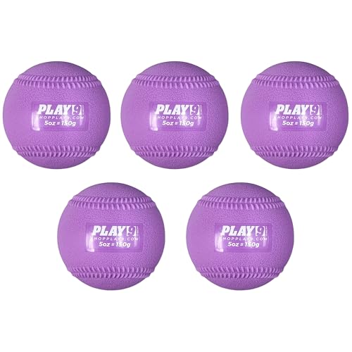 Plyoball Weighted Ball Set for Throwing and Pitching Training - Training Balls for Softball - Builds Speed, Strength, & Muscle Memory - style: Set of 5 (5 Oz)