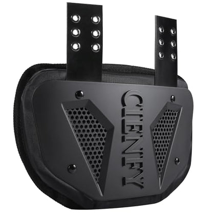 Cienfy Football Back Plate for High-Impact Protection, Universal Football Backplate for Shoulder Pads, for Youth and Adult - size: Youth, style: Black