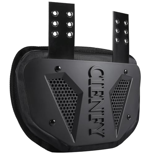 Cienfy Football Back Plate for High-Impact Protection, Universal Football Backplate for Shoulder Pads, for Youth and Adult - size: Youth, style: Black