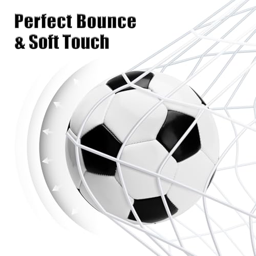 Soccer Ball Size 5 Size 4 Size 3 Size 2 with Pump Deflated - Single, 2 or 3 Pack Official Size Indoor Outdoor Training - Gift for Toddler Kids Youth Teens Adult 1-3 5-8 8-12 12+ Years Old Boys Girls