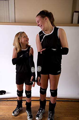 Tandem Sport Volleyball Passing Sleeves - Volleyball Arm Sleeves with Printed Targets for Proper Form - Arm Protection for Floor Burns and Bruises - Keeps Fingers Free for Setting - Set of 2