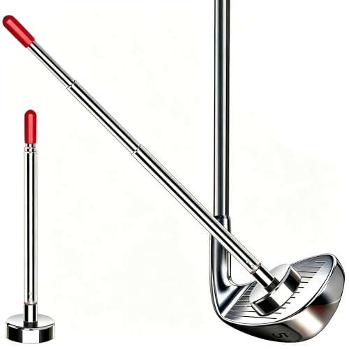 Golf Alignment Rods, Golf Alignment Stick Corrector Lie Angle Tool, Golf Swing Training Aids Aiming Stick - Golf Club Face Aim, Visualize and Align Your Golf Shot - color: 3-L-RED